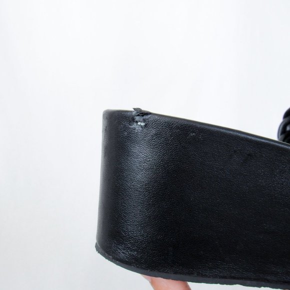 VINCE Mari Braided Leather Platform Sandals Slip-On Slide Sandals Size- 8.5~$350 - Picture 11 of 16